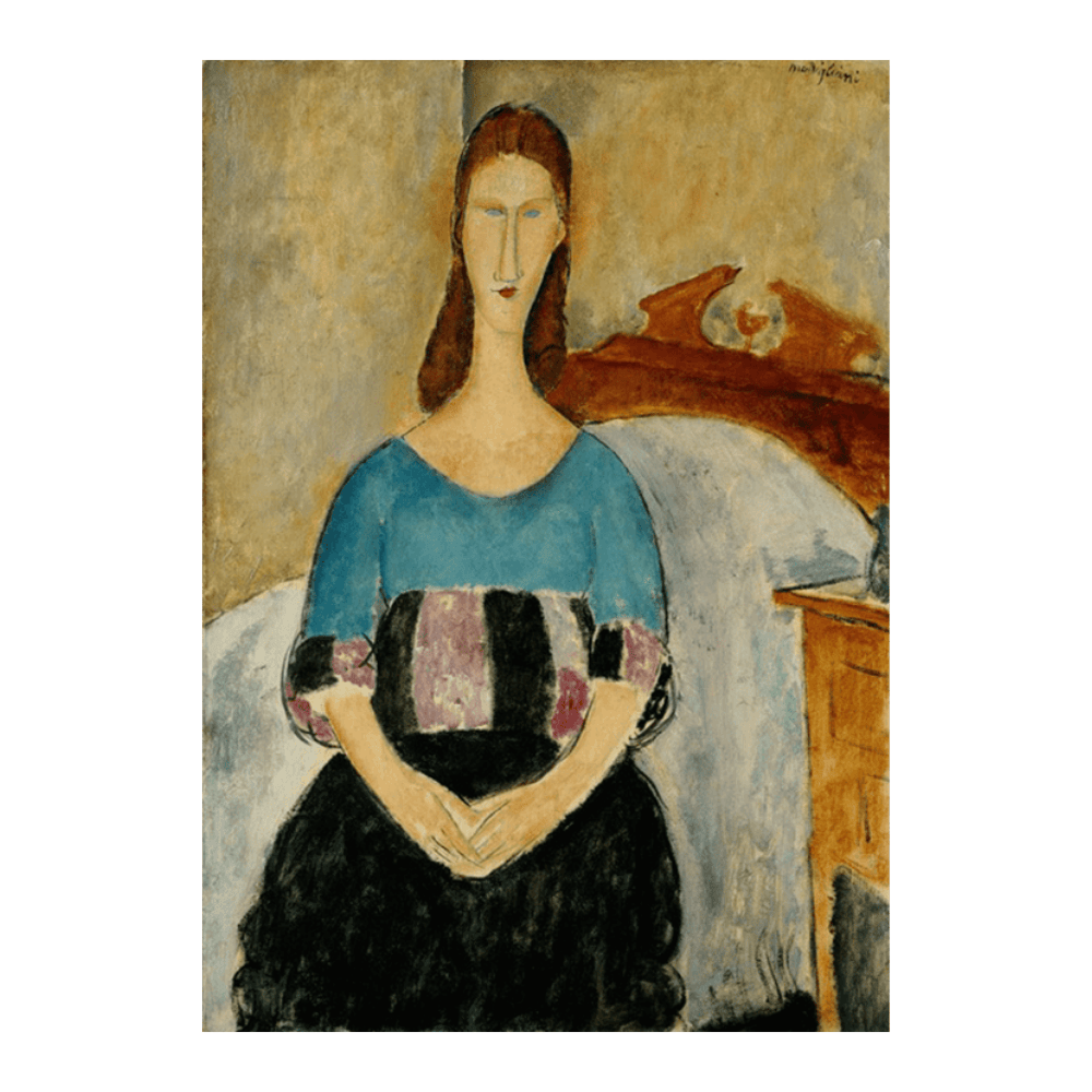 Modigliani: "Portrait of Jeanne Hebuterne, Seated" (1918)