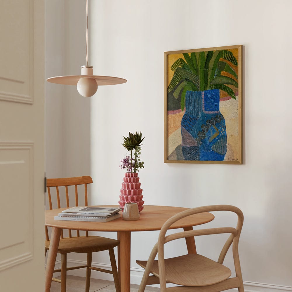 Blue Geometric Vase