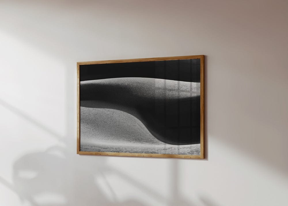 Abstract Sand Dune In Black And White