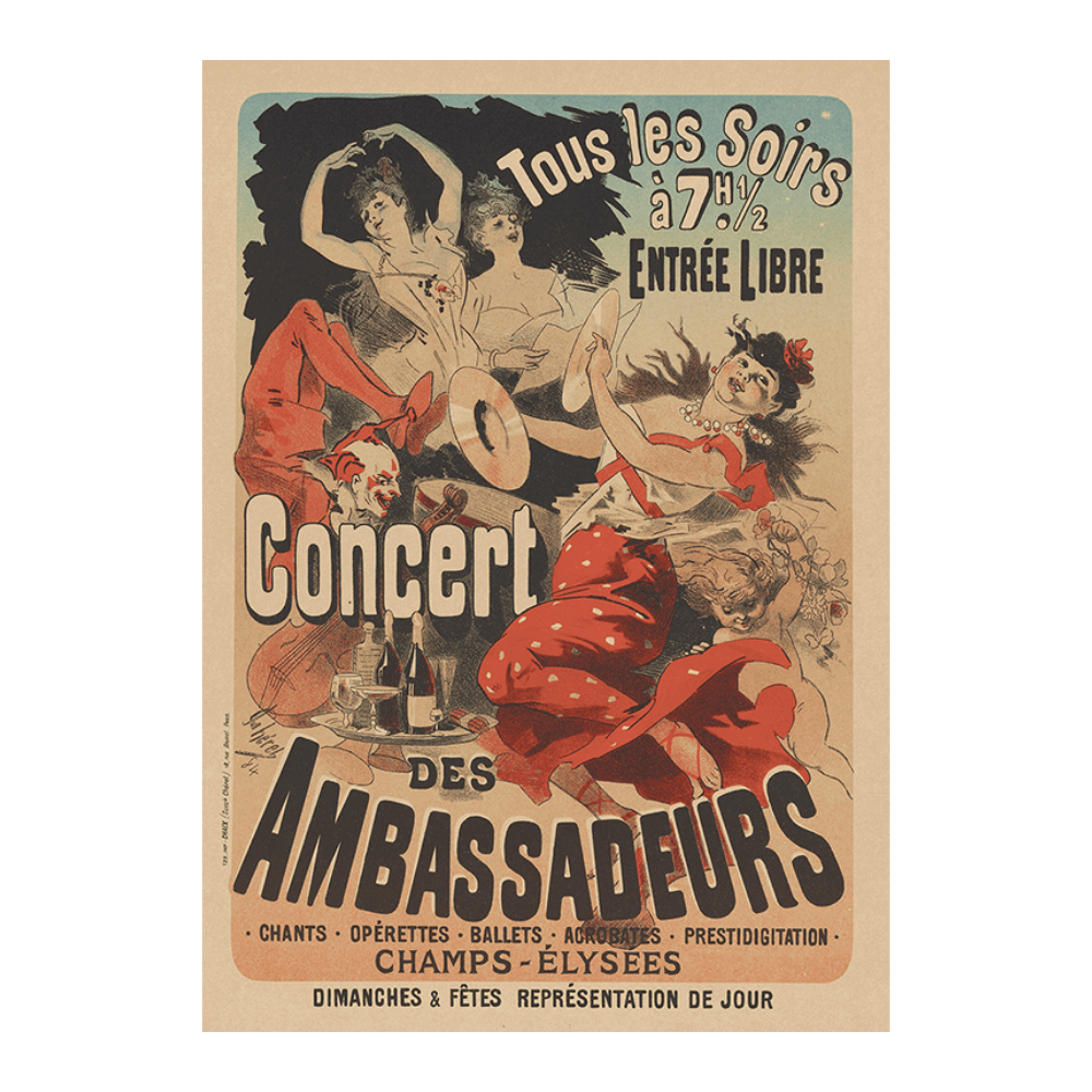 Jules Chéret: "Concert des Ambassadeurs" (1895-1900)
