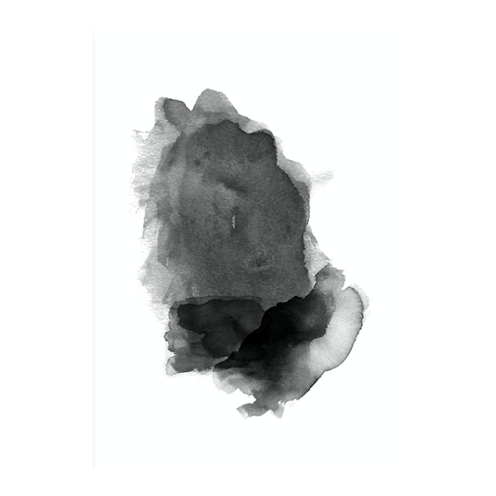 Black Watercolour Abstract II