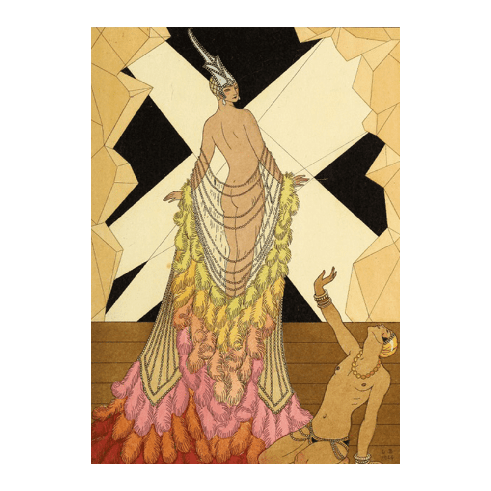 George Barbier: "Falbas et Fanfreluches, L'Orgueil" 