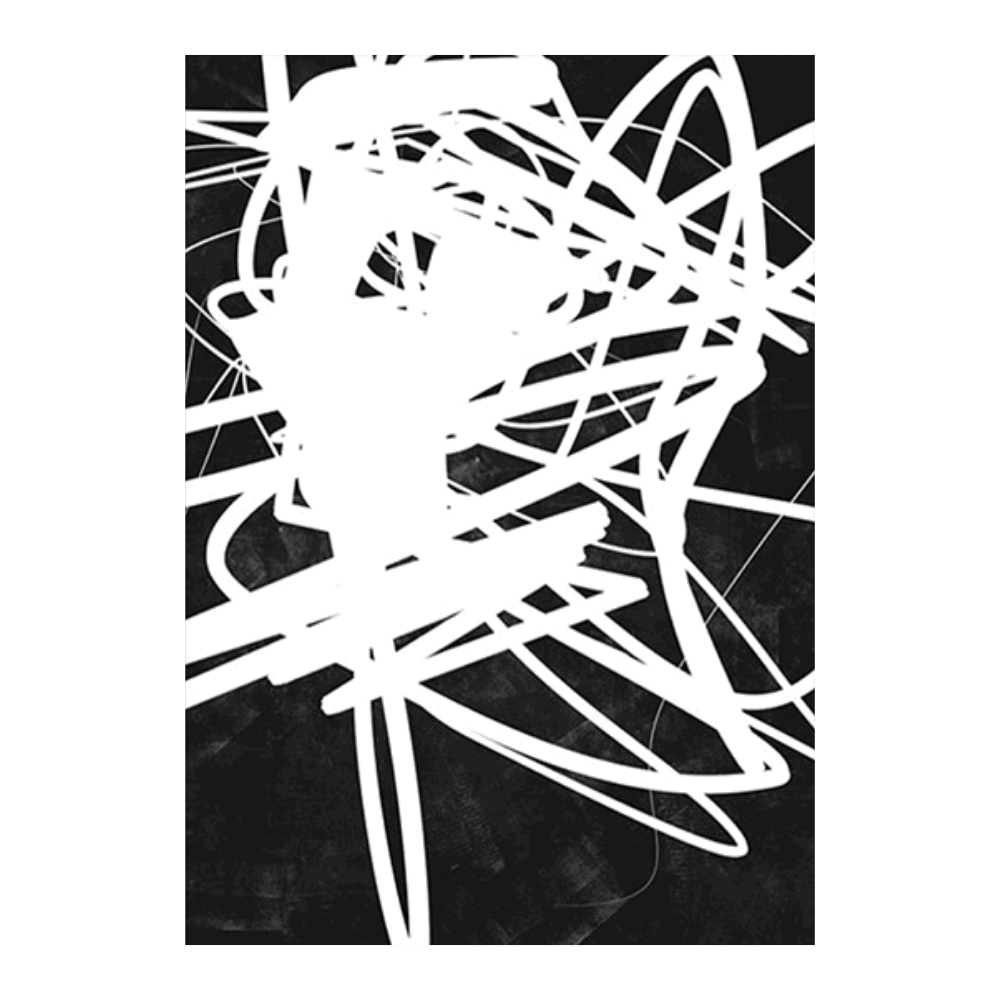 Scribble: White on Black