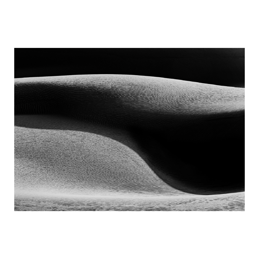 Abstract Sand Dune In Black And White