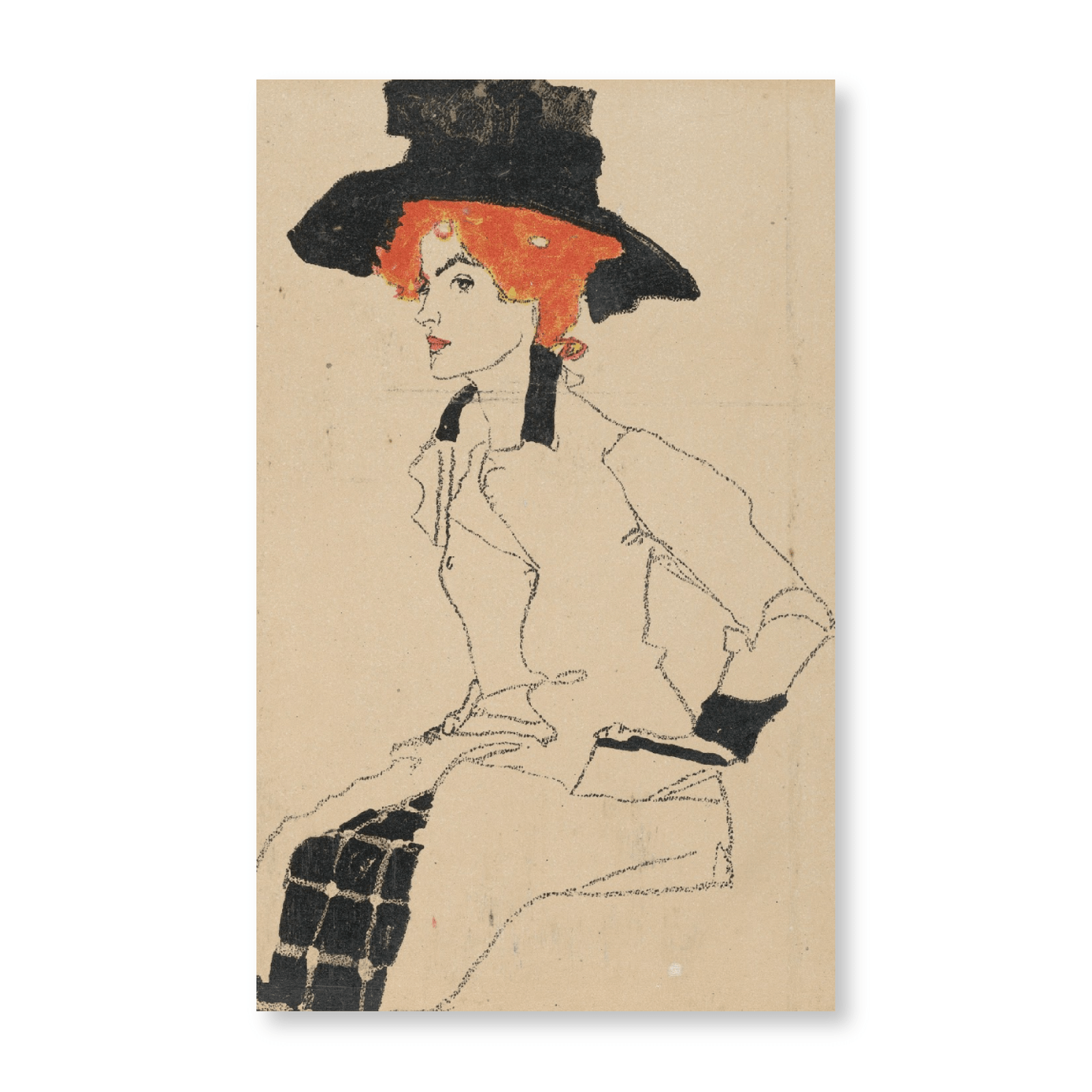 Egon Schiele - Portrait Of A Woman (1910) - Jasper & Jute