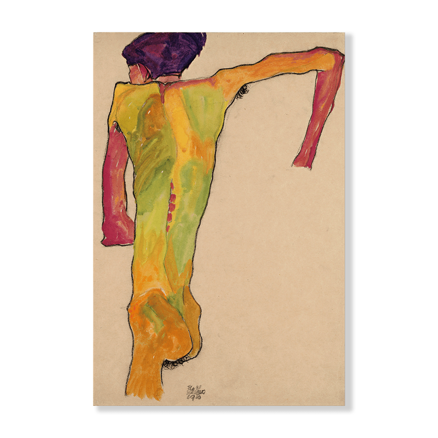 Egon Schiele: "Male Nude, Propping Himself Up" (1910) - Jasper & Jute