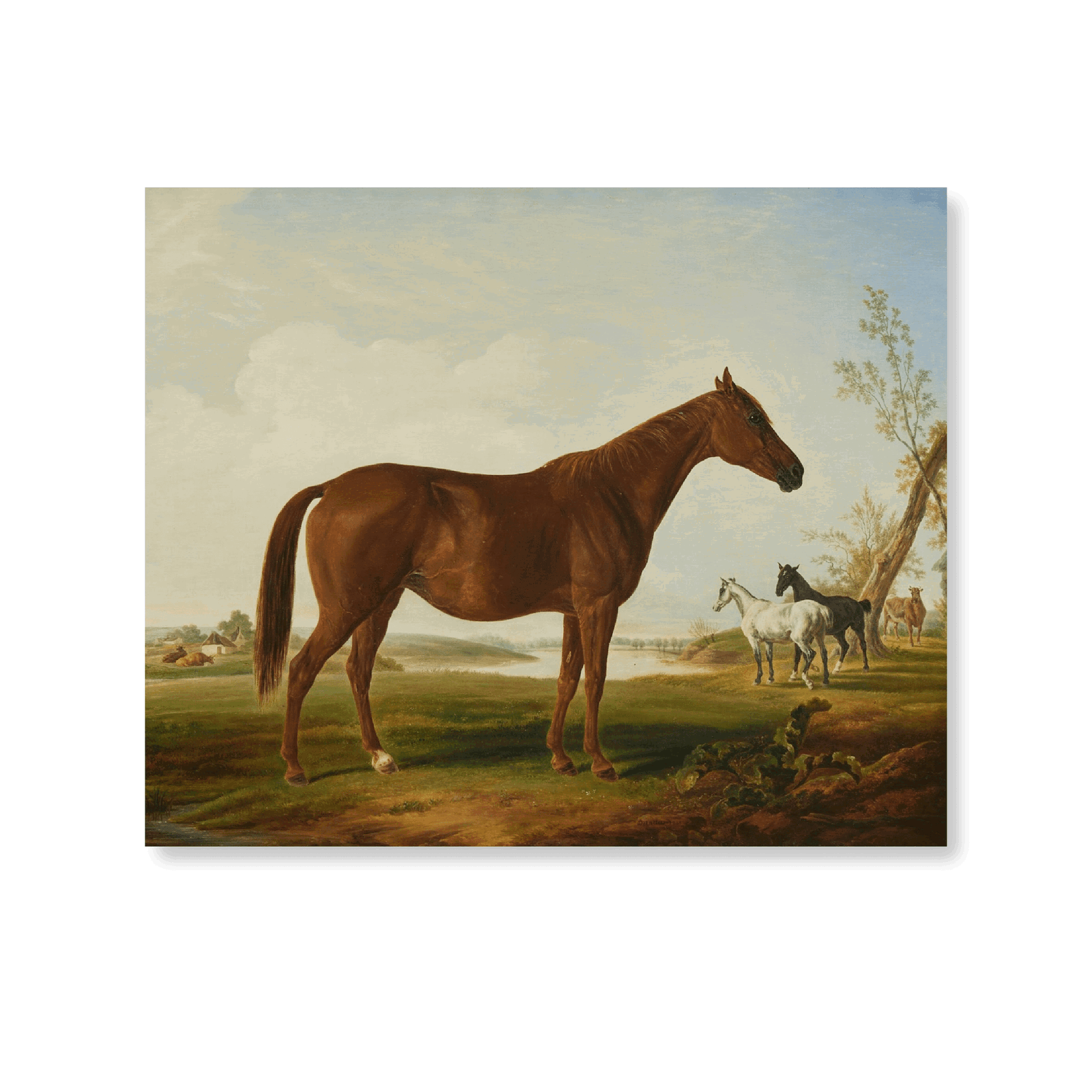 Fashion In A Landscape With Horses Beyond (1855) - Jasper & Jute
