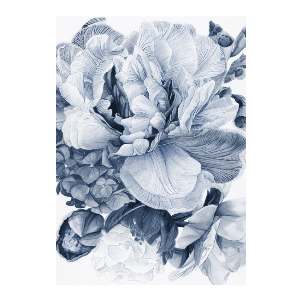 Floral Bouquet II Delft Blue