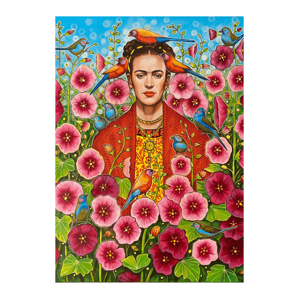 Frida With Waxbills
