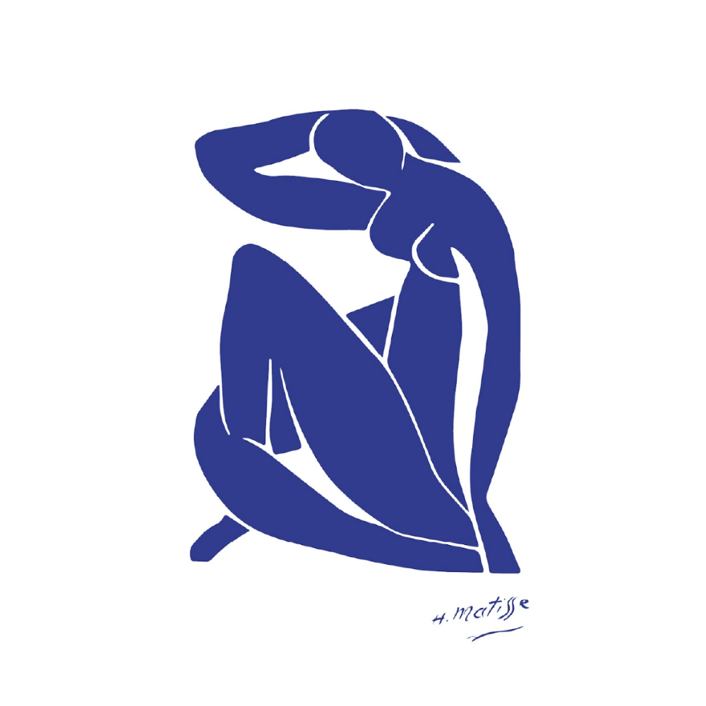 Matisse Body Portrait in Cobalt