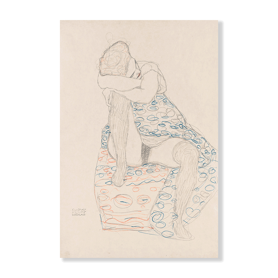 Gustav Klimt: "Seated Figure with Gathered up Skirt" (1910) - Jasper & Jute