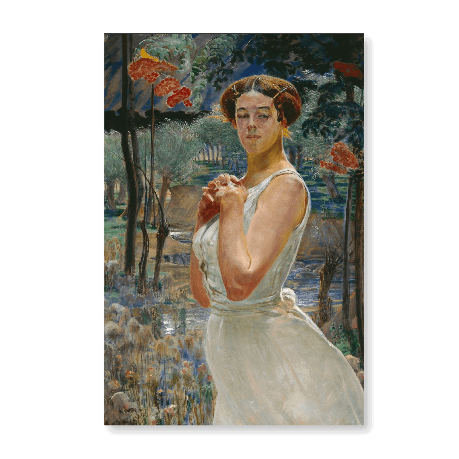 Jacek Malczewski - Portrait Of A Woman Against A Rowanberry Grove (1917) - Jasper & Jute