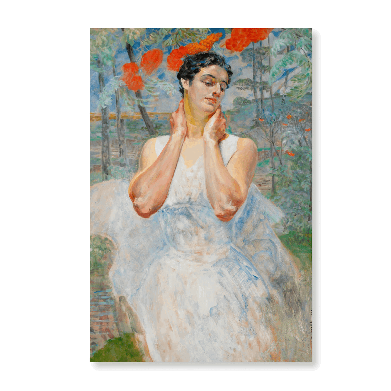 Jacek Malczewski - Portrait of a Women With Rowanberry (1917) - Jasper & Jute