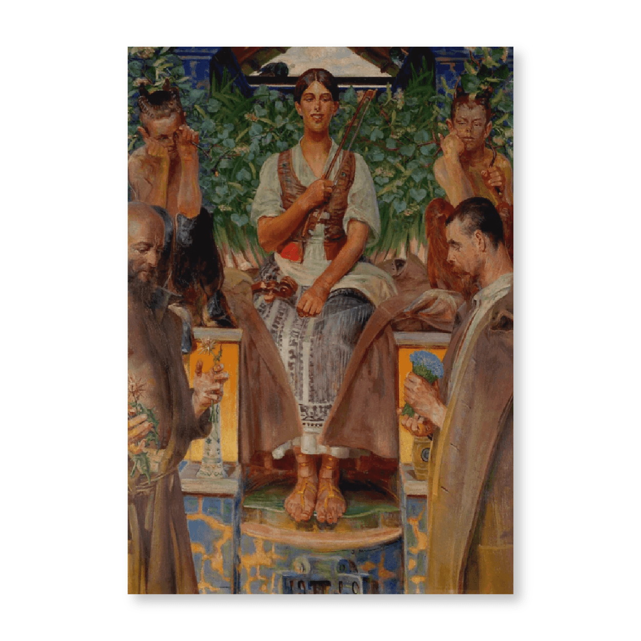 Jacek Malczewski - Homage To Art And The Muse (1910)