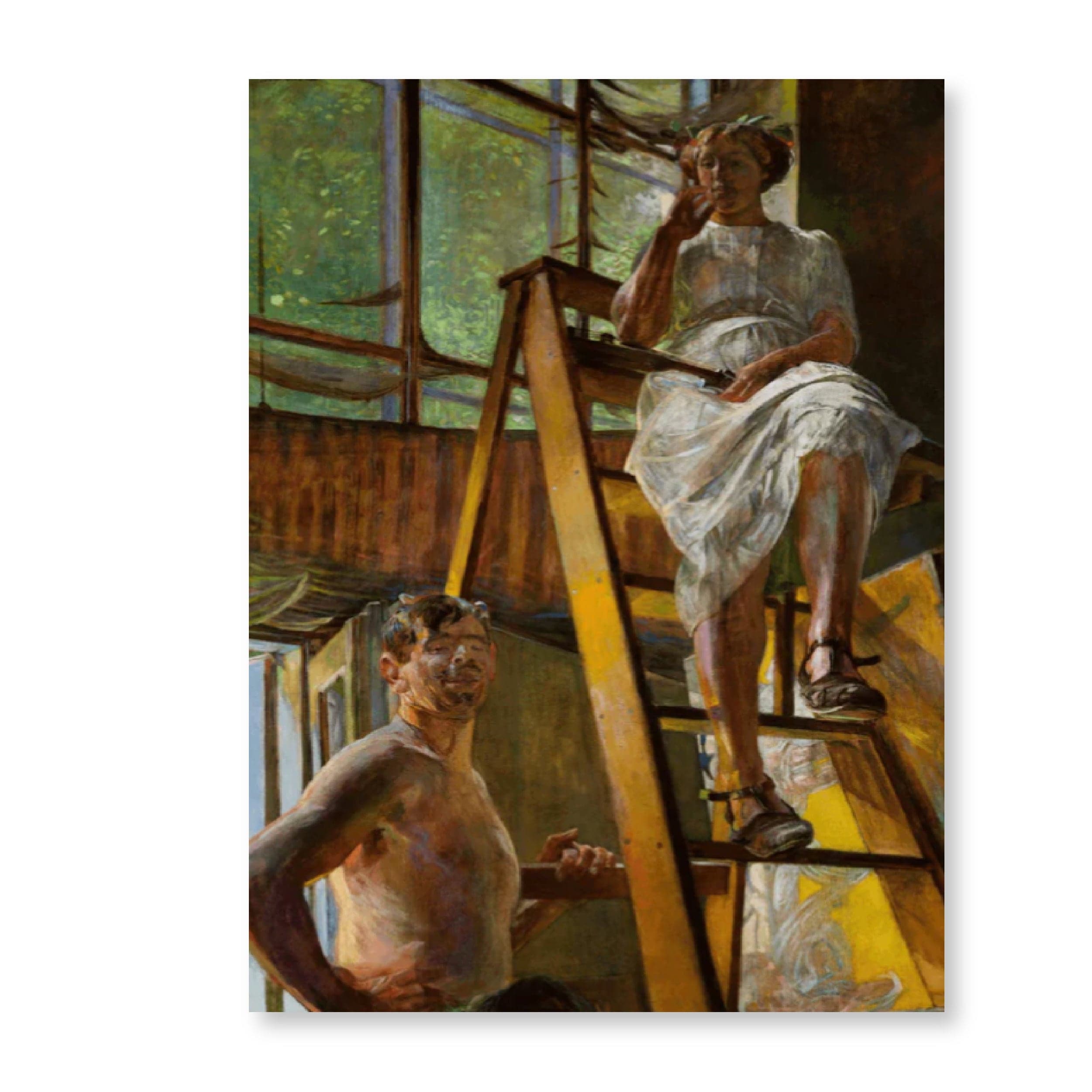 Jacek Malczewski - Satyr And A Model (1913)