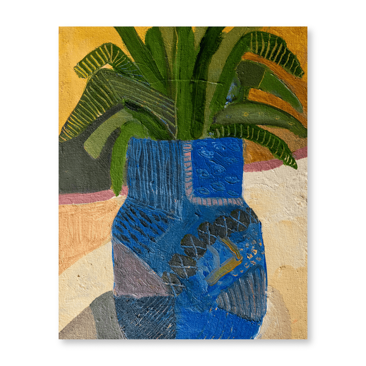 Blue Geometric Vase | Original