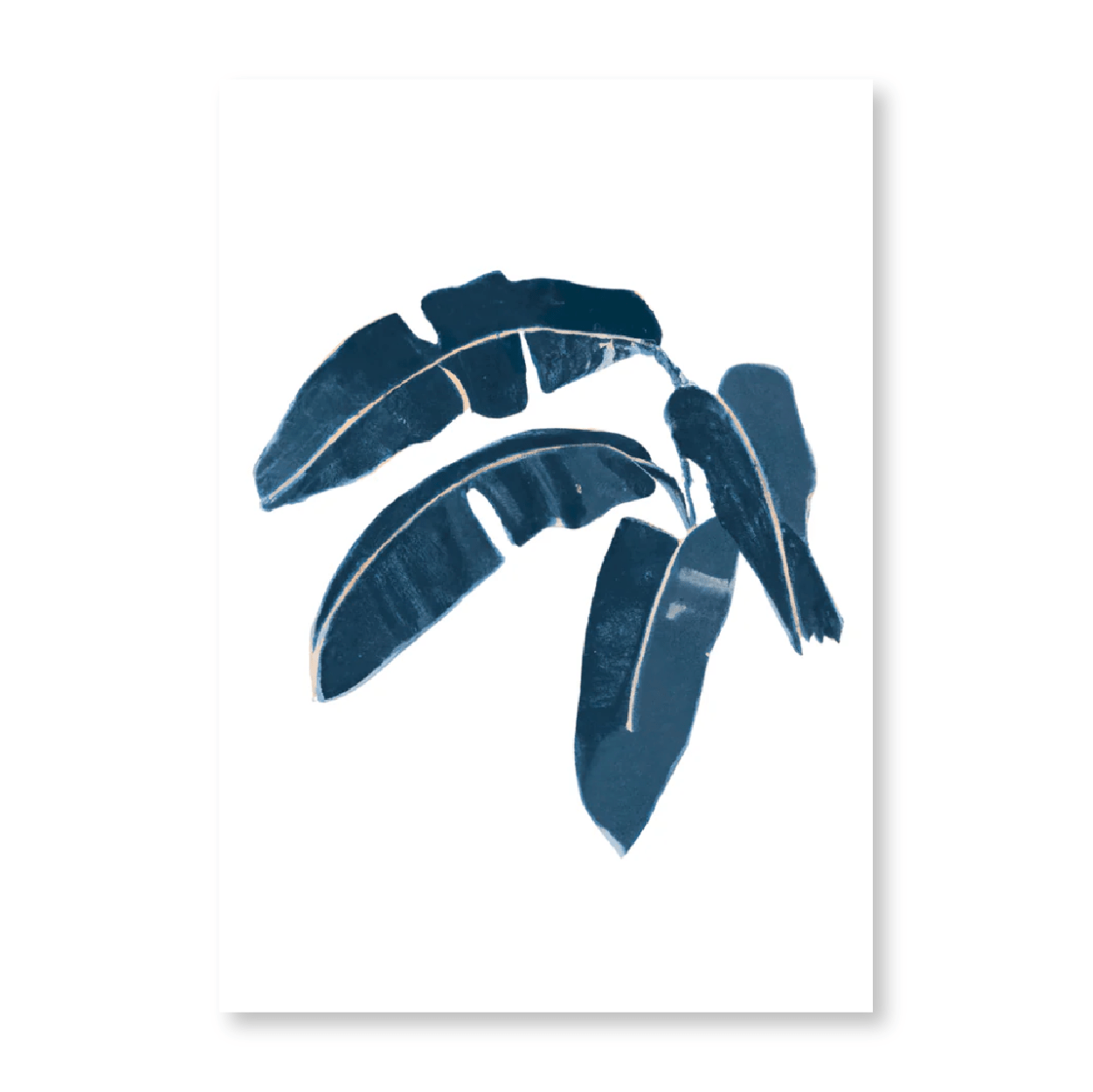 Palm Indigo in White