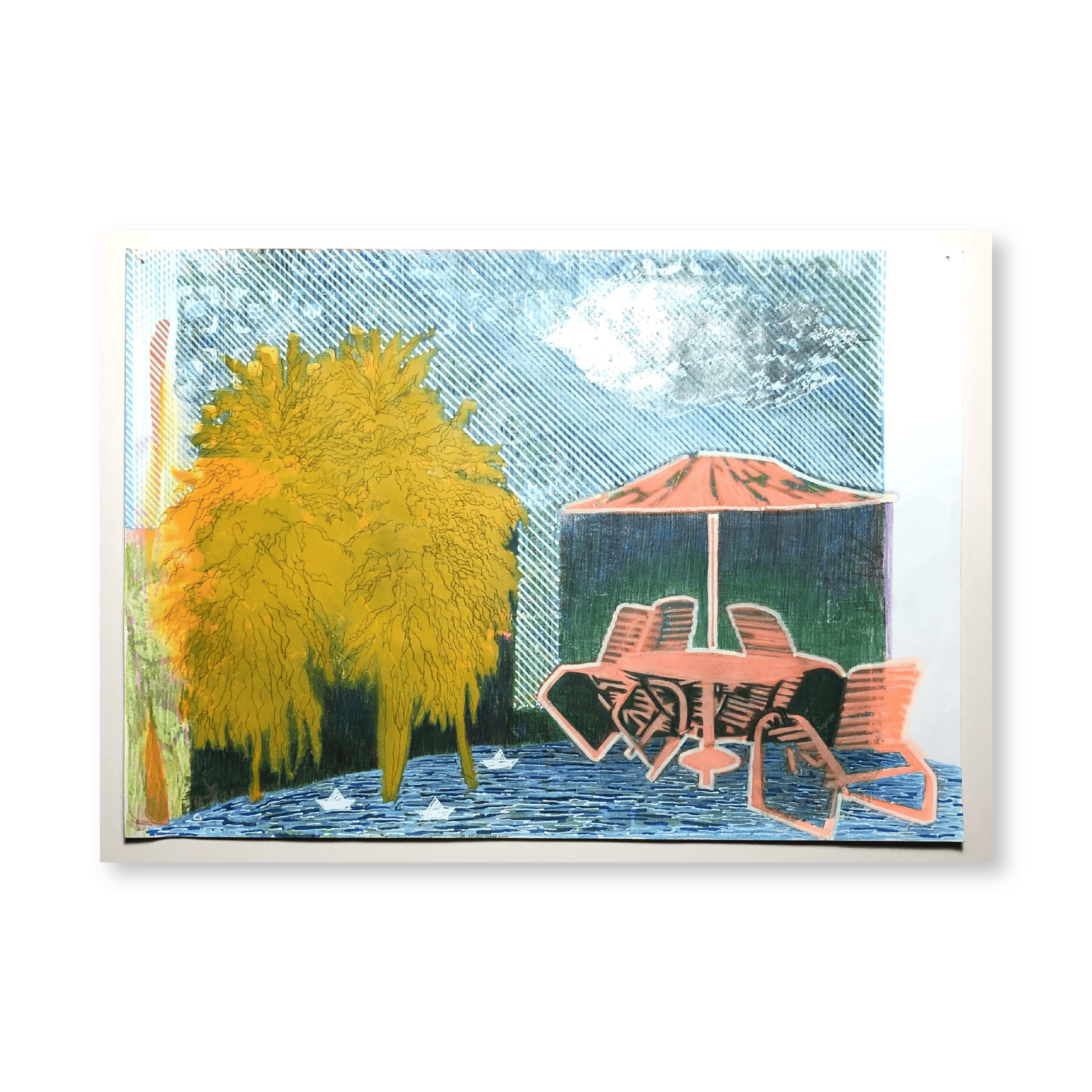 Three Boats and Silver Lining | Original (Vault)