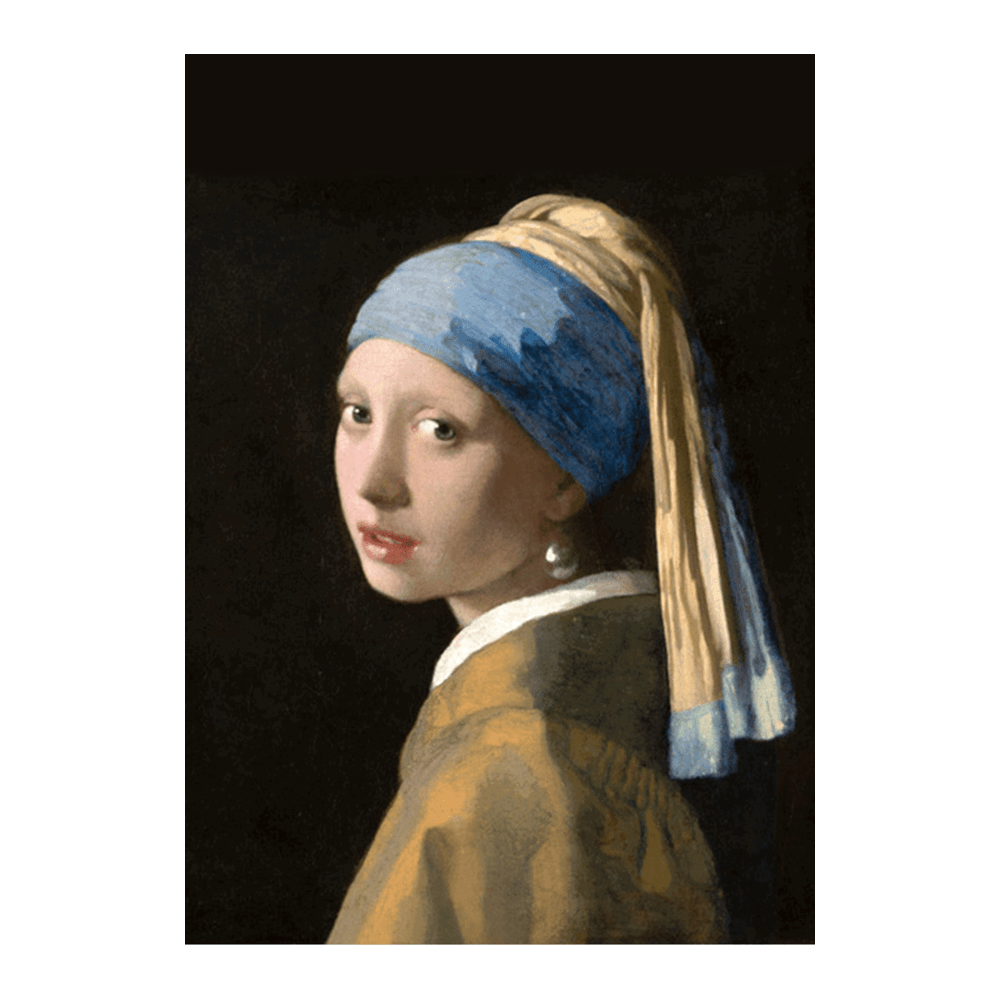 Johannes Vermeer: "Girl with a Pearl Earring" (ca.1665) (100% off)