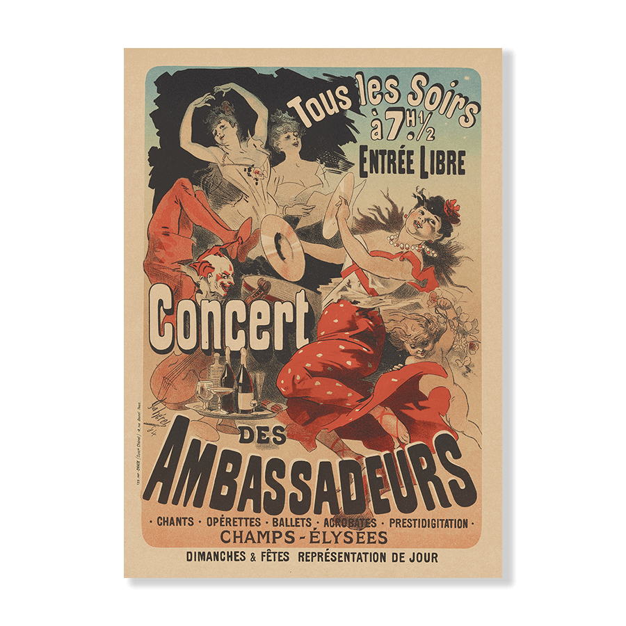 Jules Chéret: "Concert des Ambassadeurs" (1895-1900) - Jasper & Jute