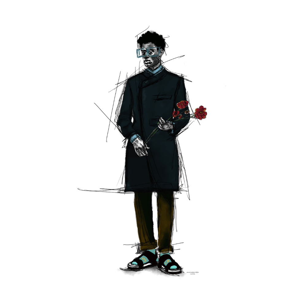 Man With The Flowers