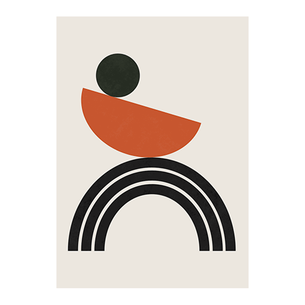 Mid Century Geometric Shape Stack