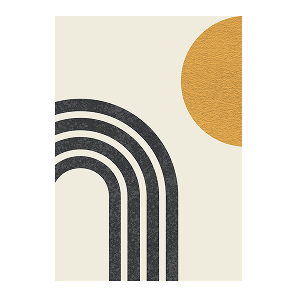 Mid Century Half Moon & Sun