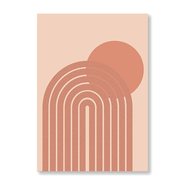 Mid Century Terracotta Half Moon & Sun - Jasper & Jute