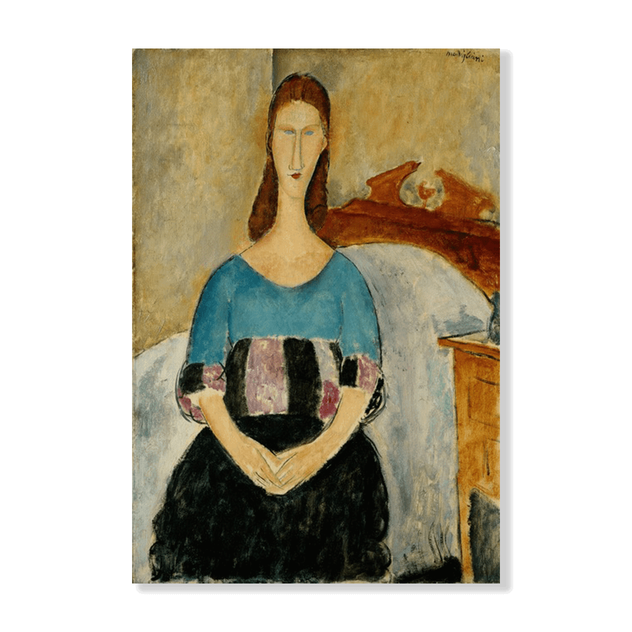 Modigliani: "Portrait of Jeanne Hebuterne, Seated" (1918) - Jasper & Jute