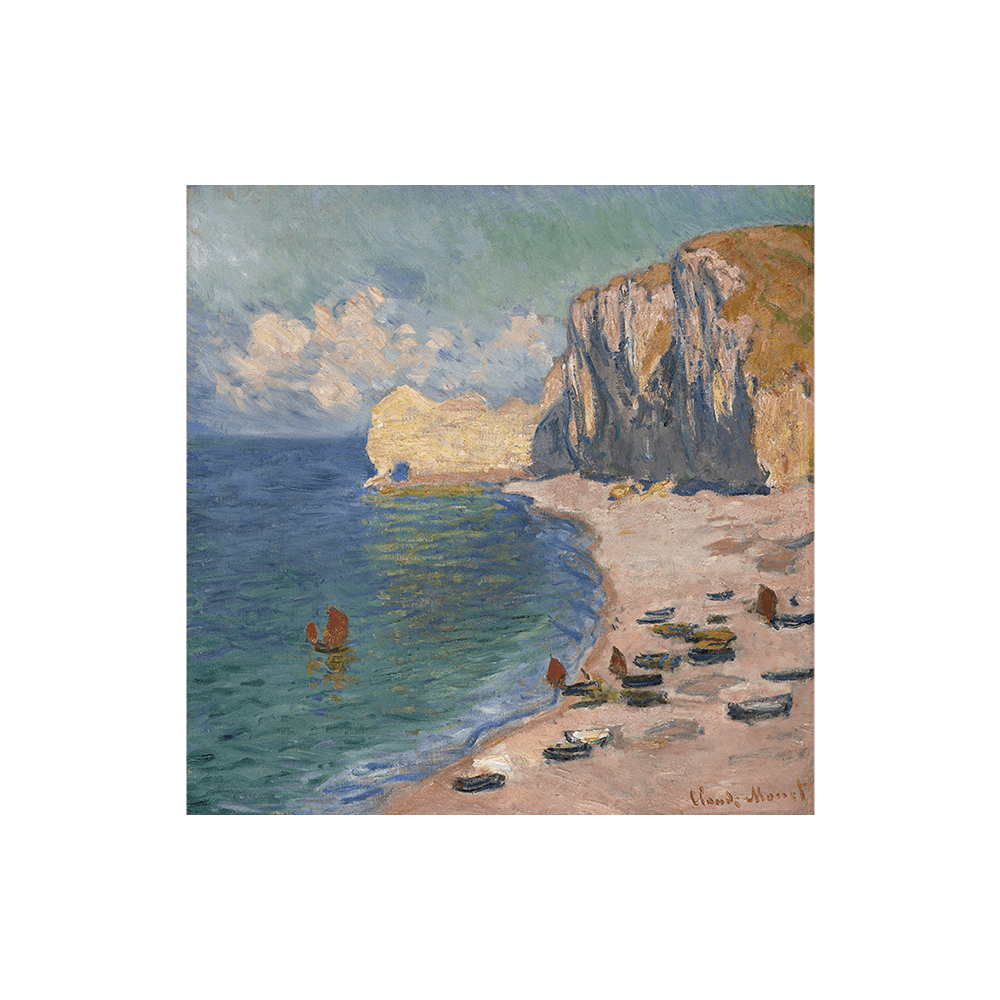 Monet: "Étretat, The Beach and the Falaise d’Amont" (1885)