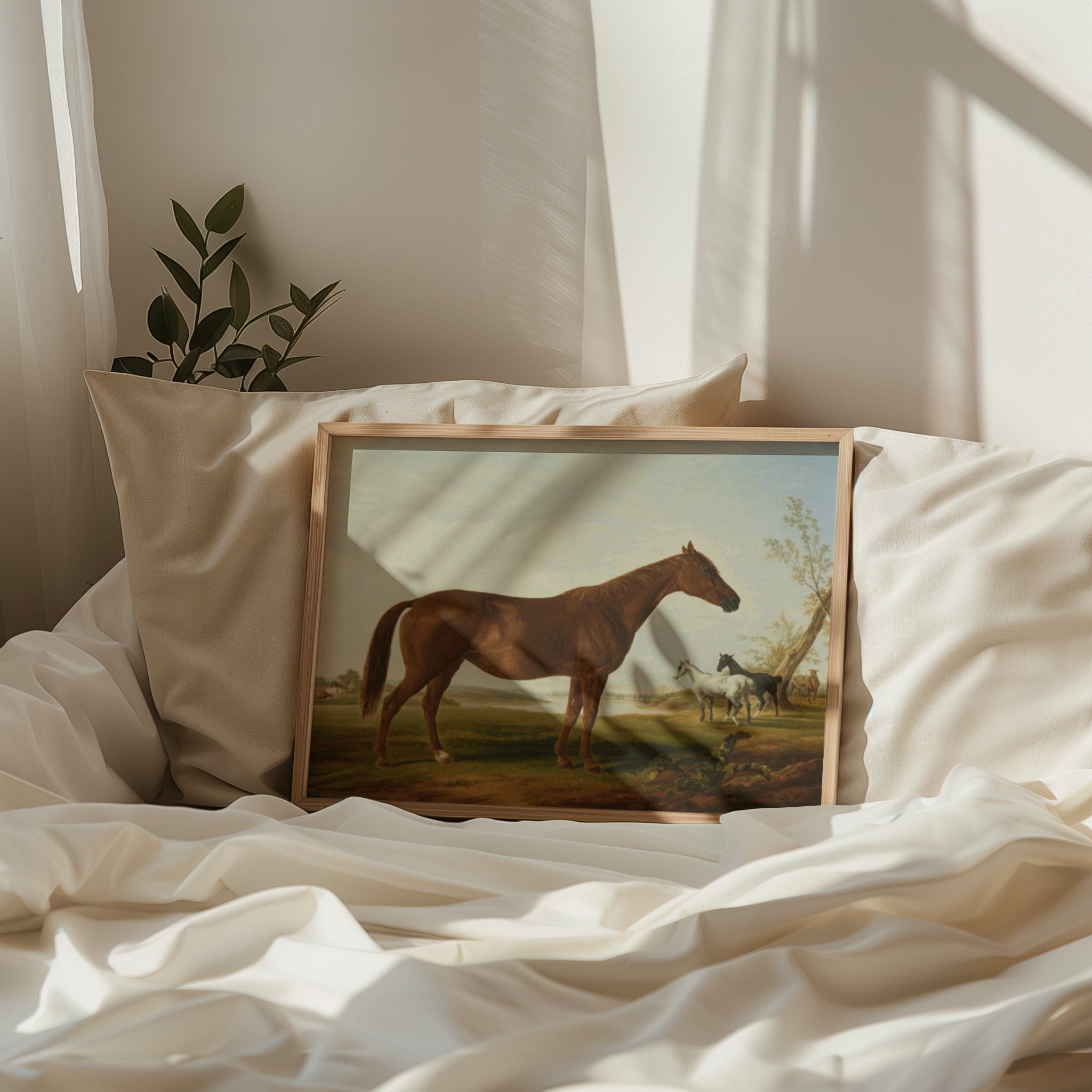 Fashion In A Landscape With Horses Beyond (1855)