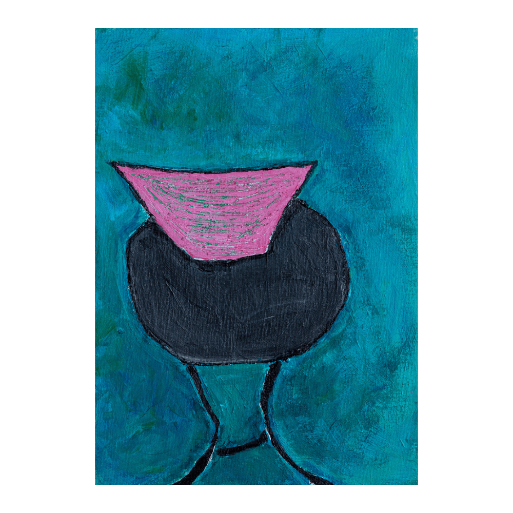 Pink Bowl On Black Table