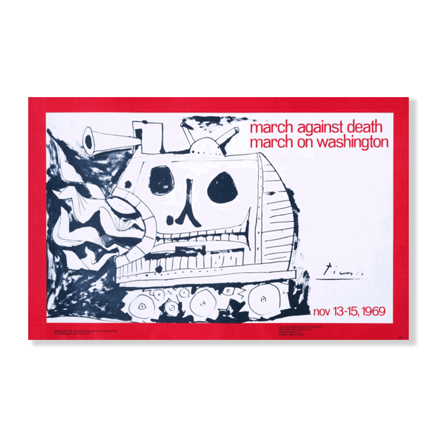 Picasso: "March Against Death, March on Washington, Nov.13-15, 1969" (1969) - Jasper & Jute