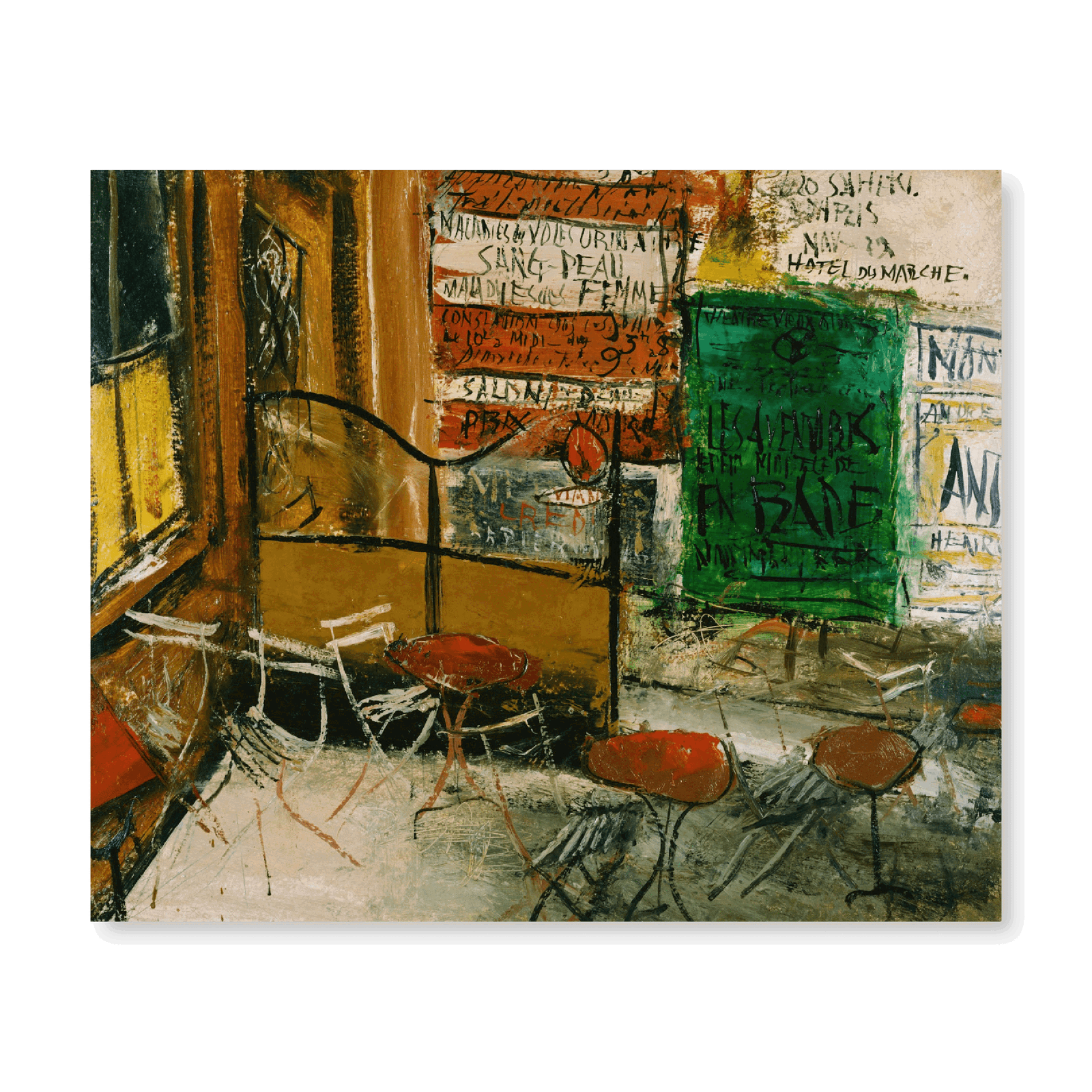 Saeki Yūzō - Café Terrace With Posters (1927) - Jasper & Jute