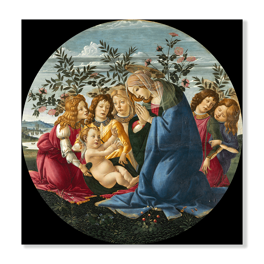 Sandro Botticelli: "Madonna Adoring the Child with Five Angels" - Jasper & Jute