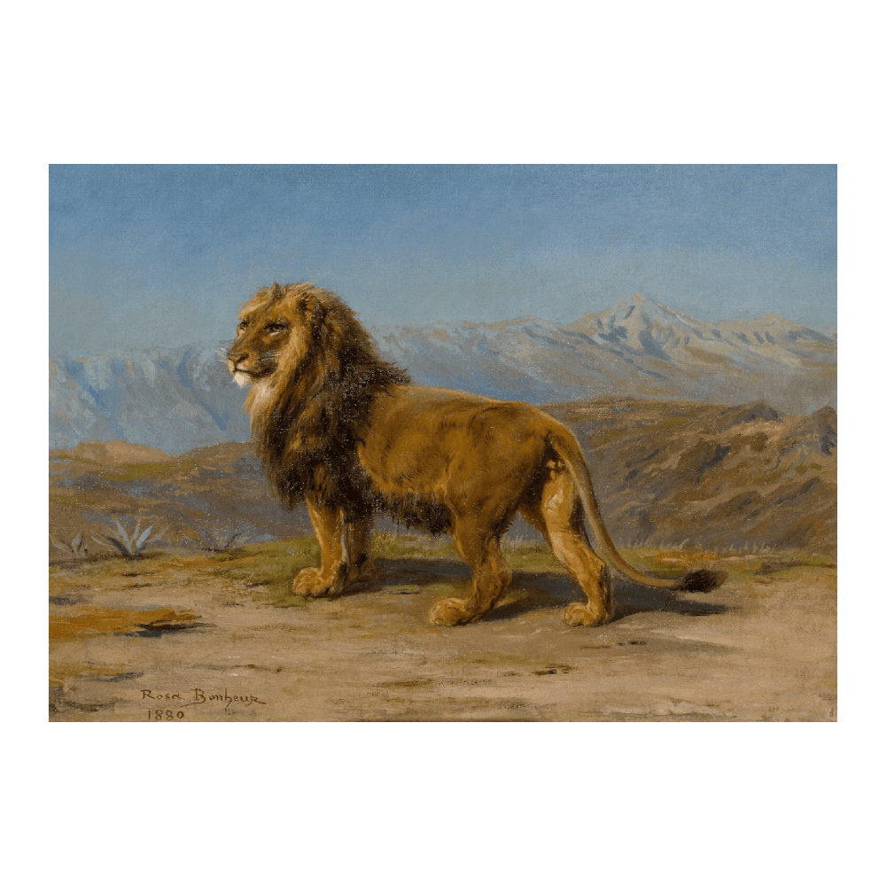 Lion In A Mountainous Landscape (1880)