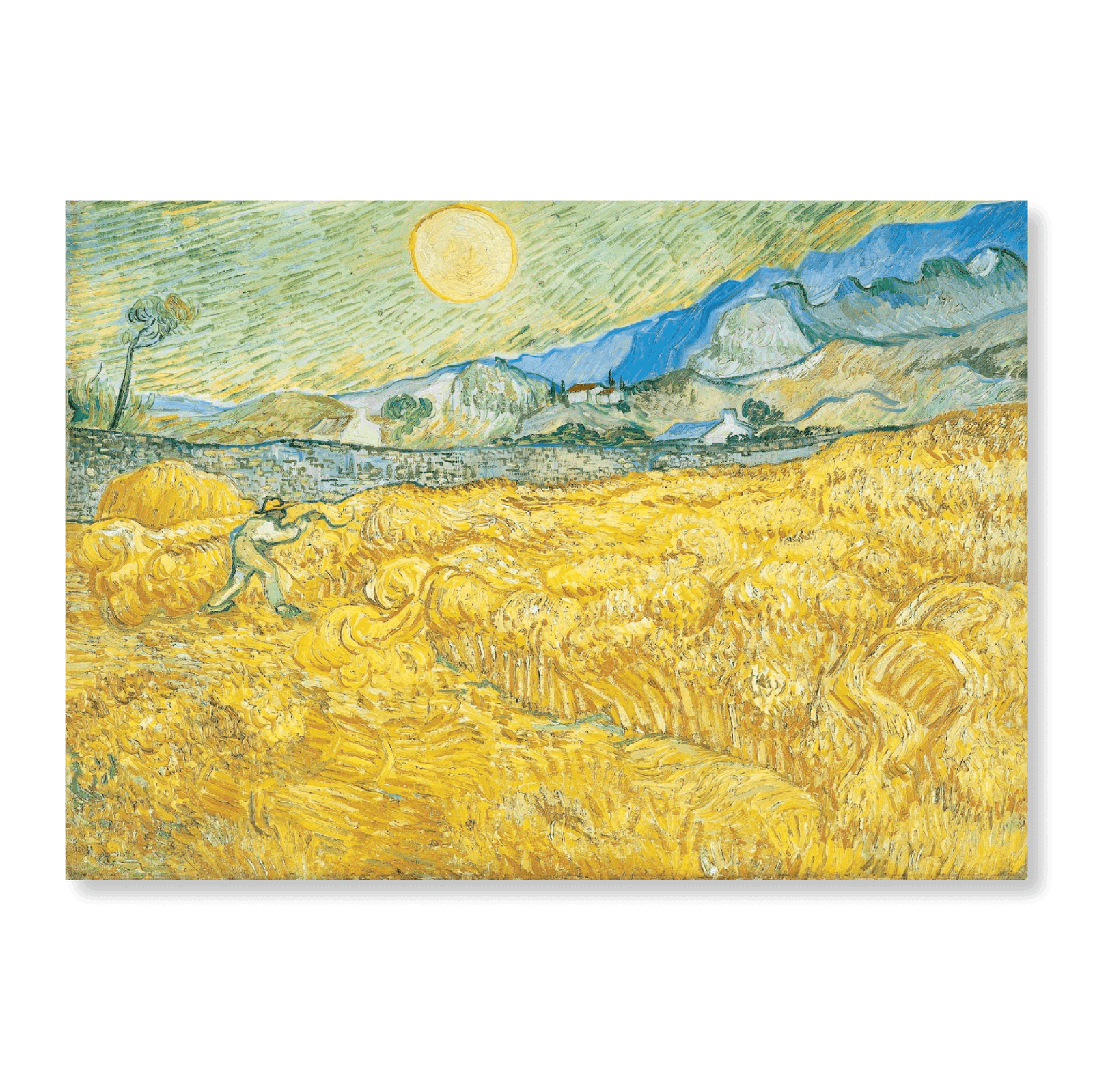 Van Gogh: "Wheat Field Behind Saint-Paul Hospital with a Reaper (1889)" - Jasper & Jute