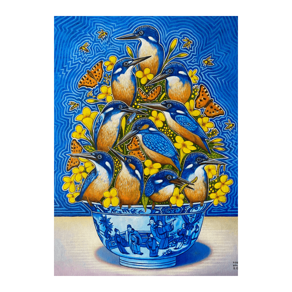 Vanitas stillife With Kingfishers