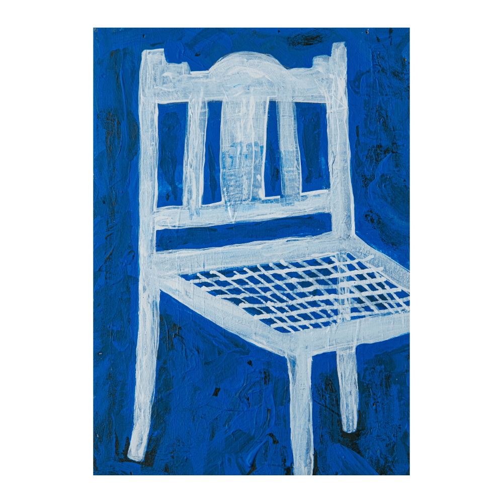White Chair On Blue