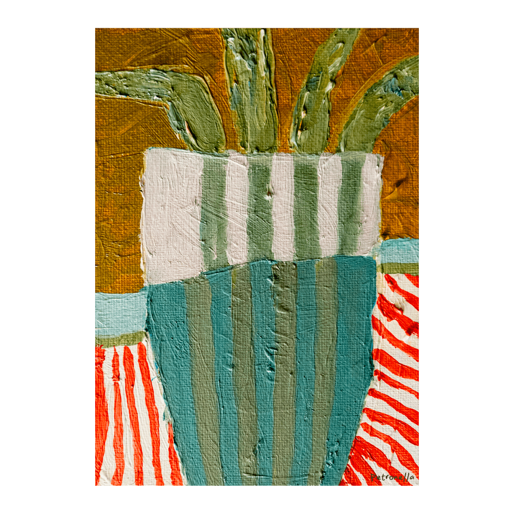 White And Teal Jug