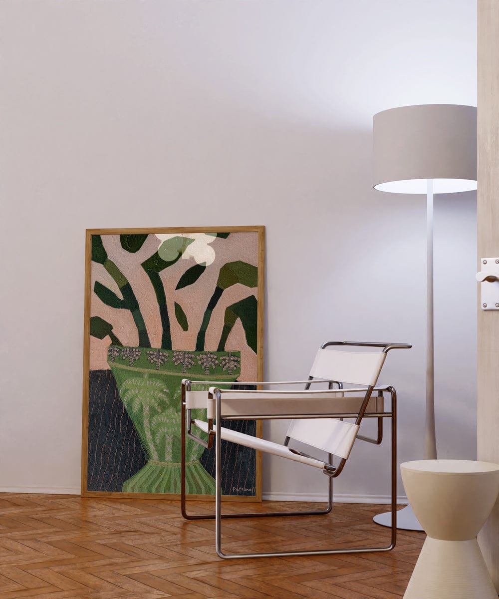 Green Palm Vase