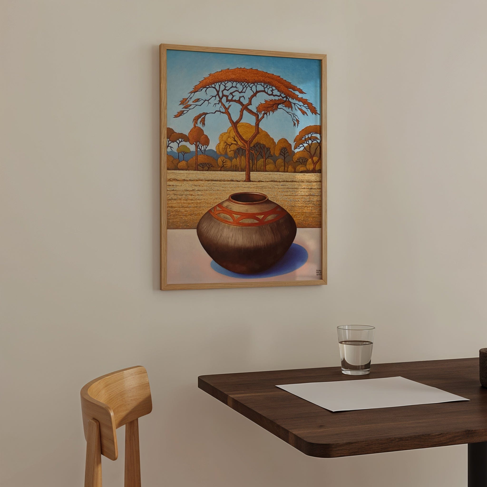 Clay Pot With Orange Tree