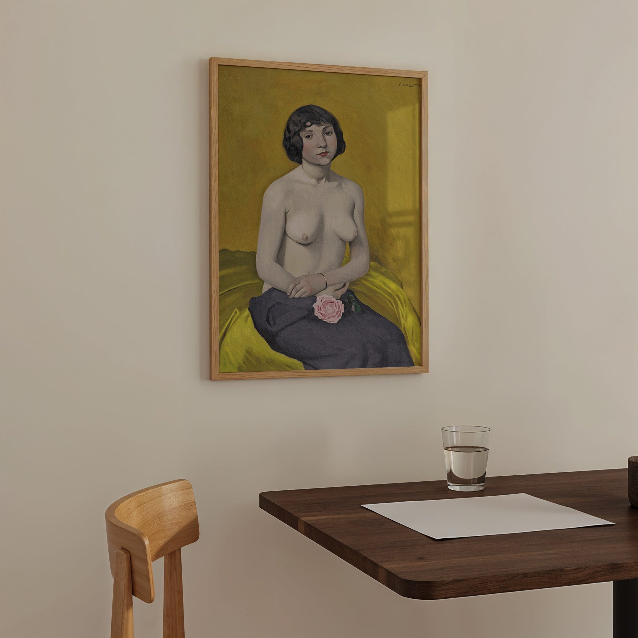 Félix Vallotton: "Woman with Rose" (1914)