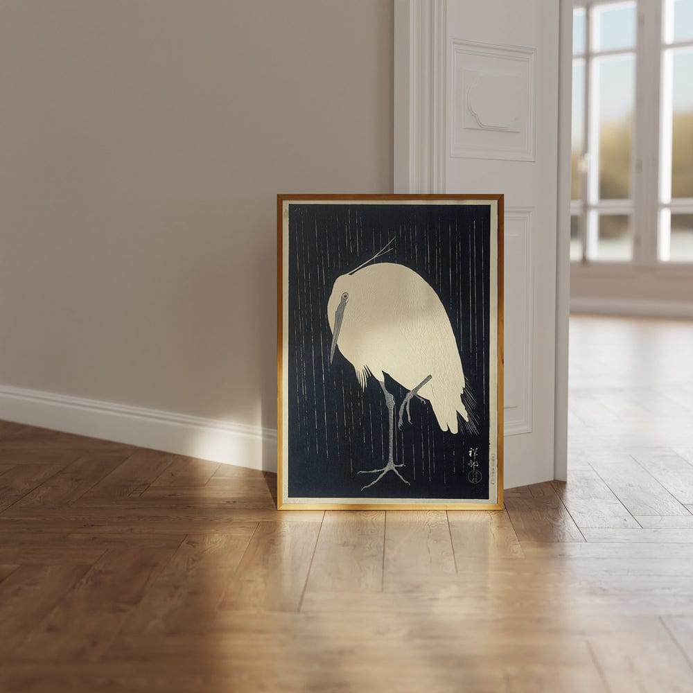 Ohara Koson: "Egret in the Rain" (1925)