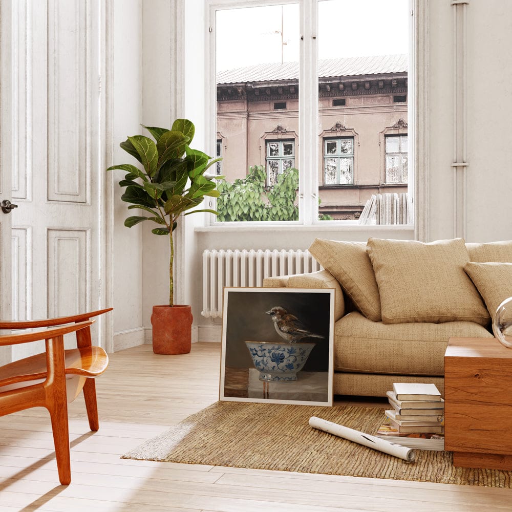 Sparrow And Delftware