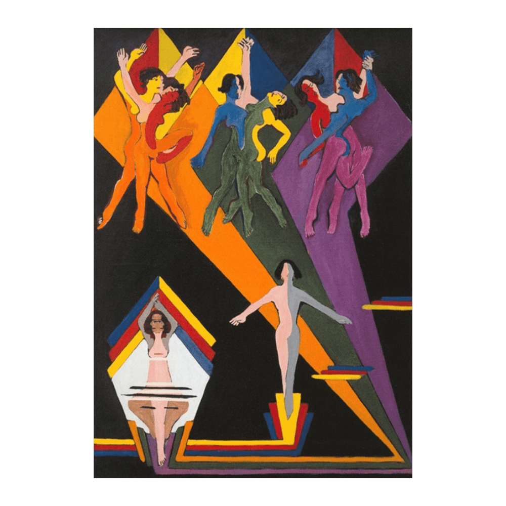 Ernst Ludwig Kirchner: "Dancing Girls in Colourful Rays"