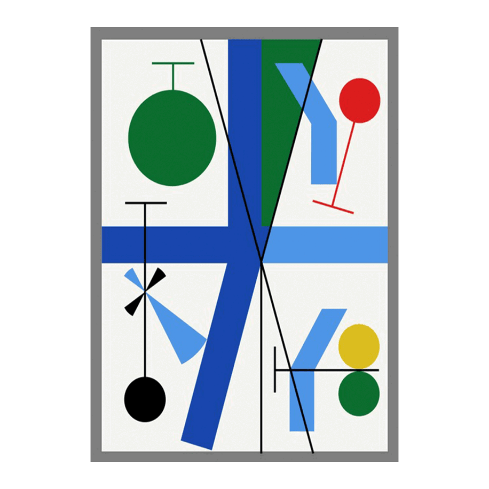 Myriam Thyes: "Four Spaces with Blue Broken Cross" (2017)
