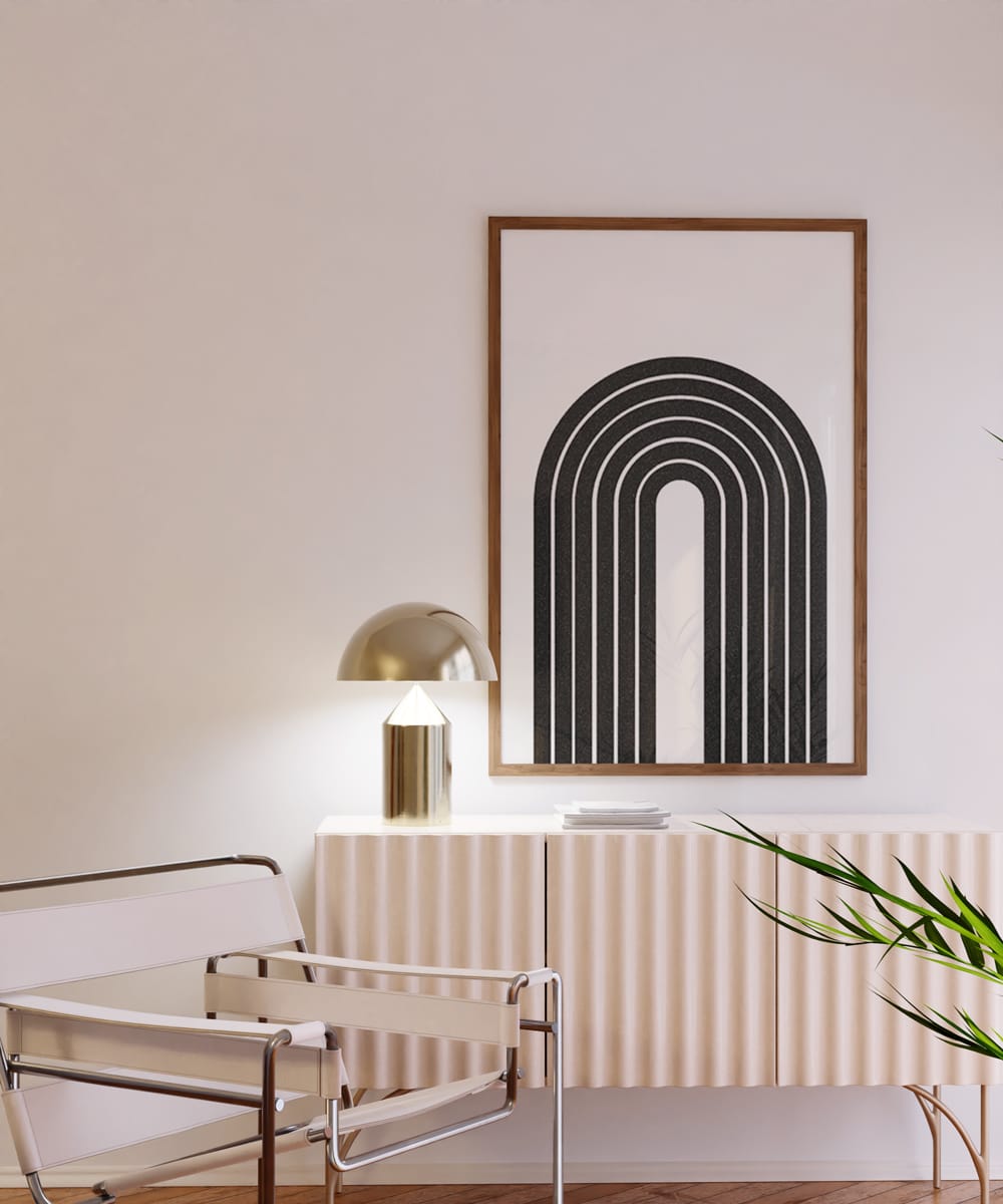 Mid Century Black Rainbow