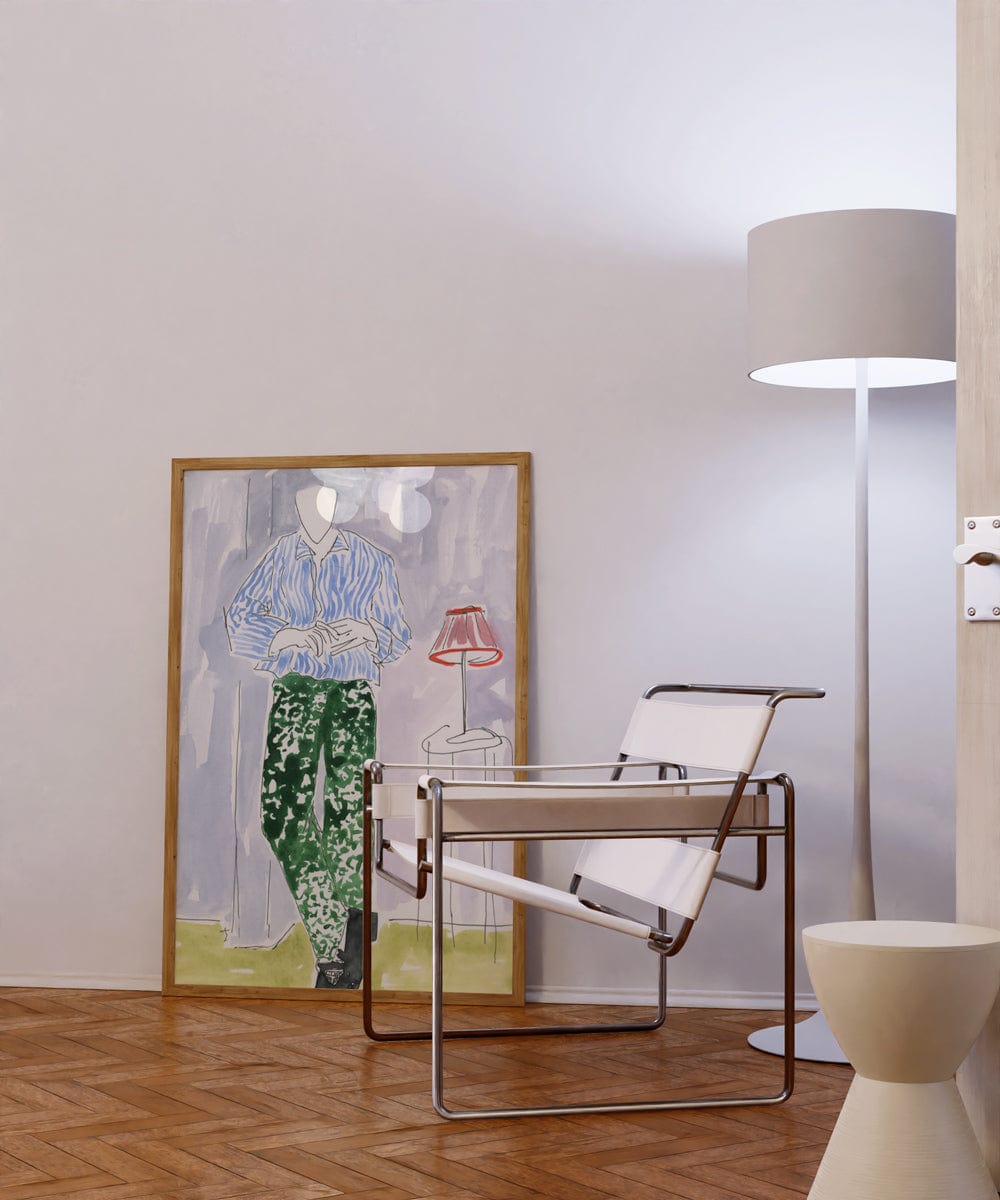 Green Pants, Blue Shirt