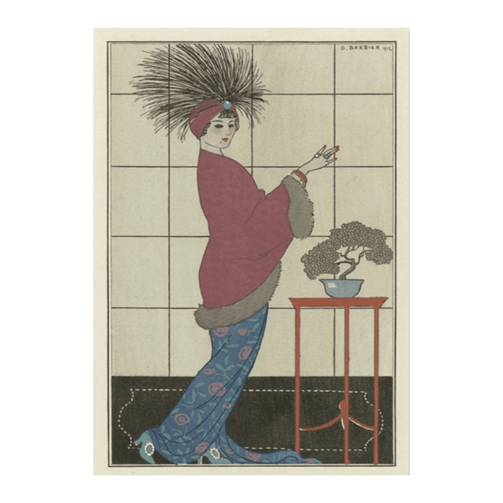 George Barbier: "Manteau de Damas Ros"